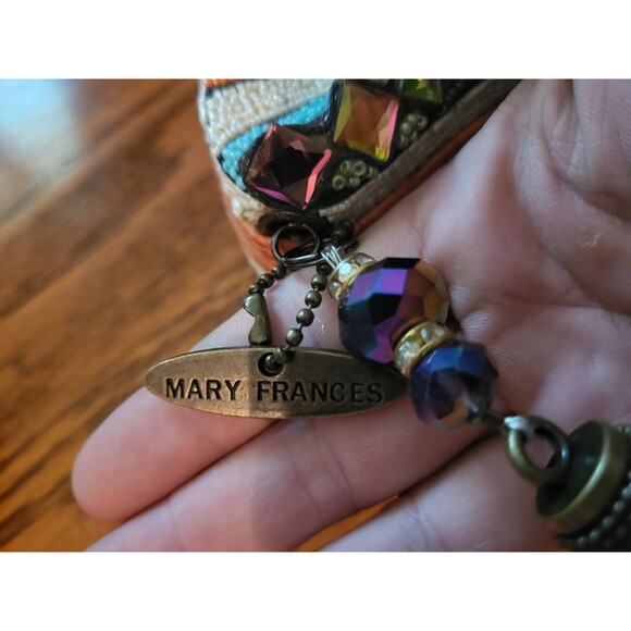 Mary Frances Beaded Cat Handbag  6 1/2 x 6-1/2 NWOT - Picture 8 of 9